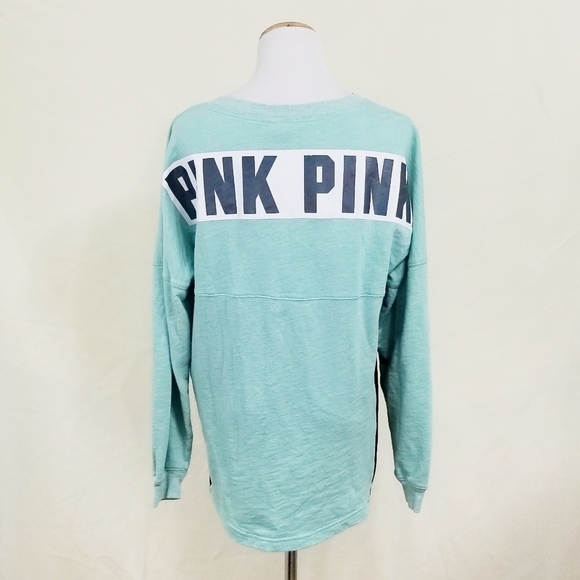 VS PINK aqua sweatshirt mint green mesh sides small - Picture 4 of 7